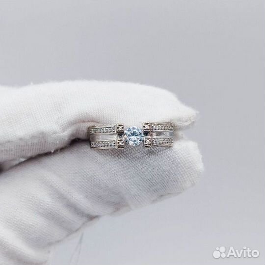 Золотое кольцо с фианитом 17,5р