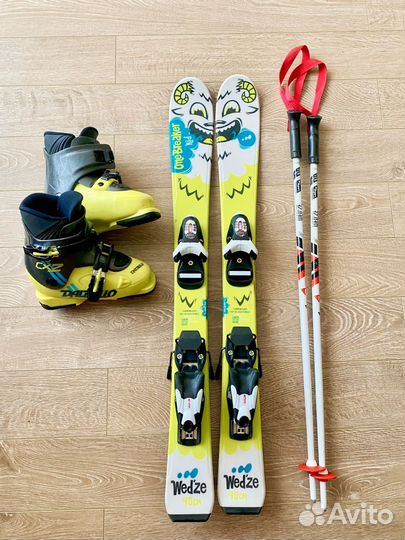 Горные лыжи детские 90 с ботинками и палками