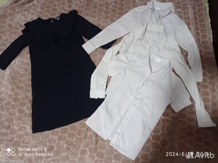 Школьная форма для девочки чёрная на рост 134