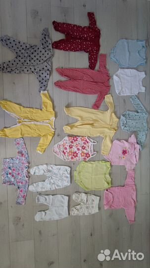 Три пакета Вещей на девочку от 0 до 9 месяцев
