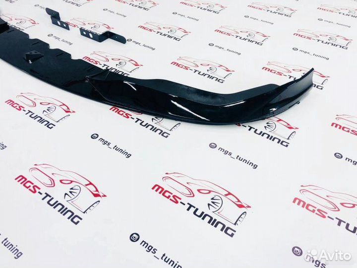 Губа переднего бампера BMW 3 g20 Schnitzer Черный