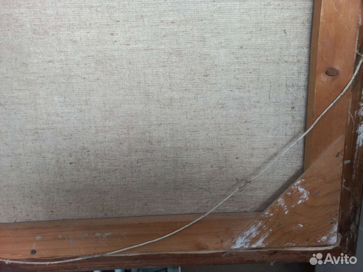 Старинная картина маслом на холсте