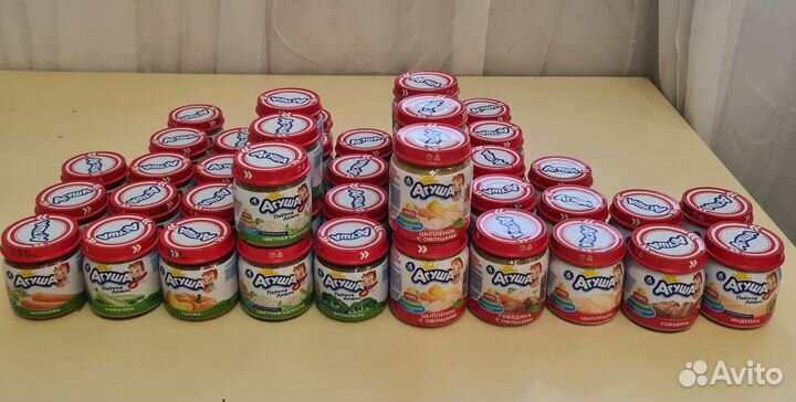 Пюре Агуша овощи, овощи+мясо, мясо