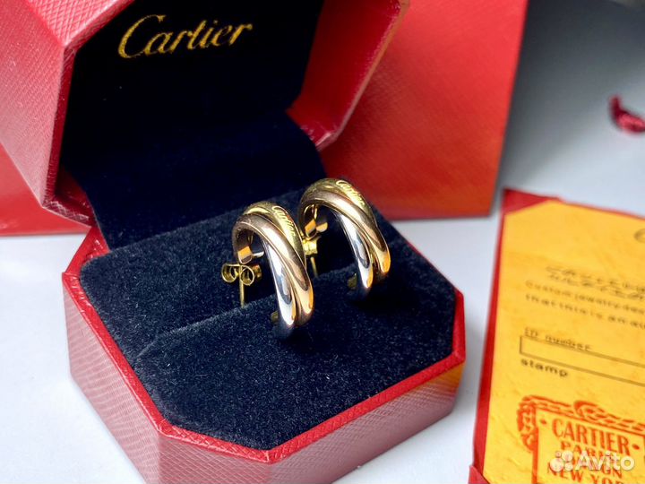 Cartier trinity серьги Картье тринити