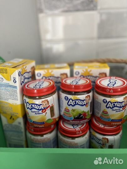 Фруктовое пюре агуша, набор детского питания