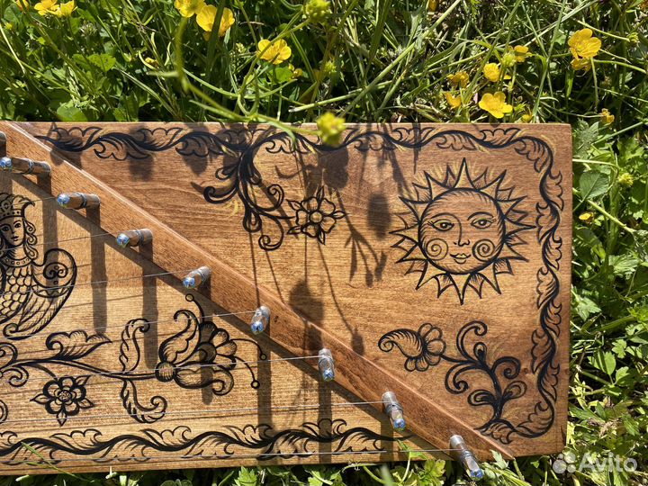 Гусли Авдоши 9 струнные с росписью