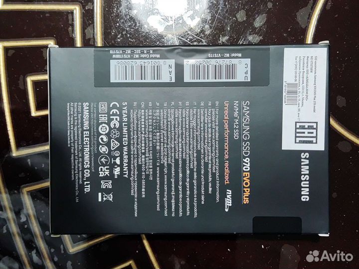 Ssd samsung 970 evo plus 1tb новый