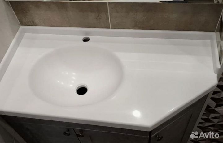 Столешница для ванной из искуственного камня