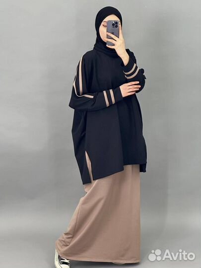 Длинна юбка и туника