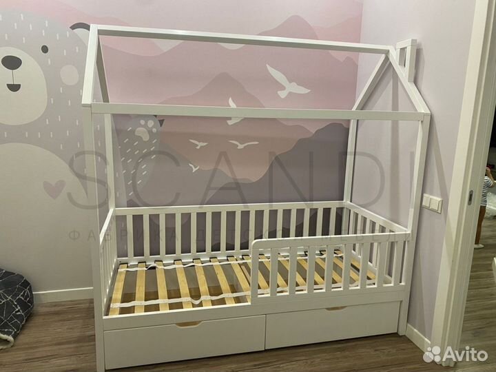 Детская кровать домик Хансен из бука