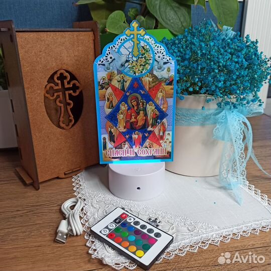 Икона Божией Матери Неопалимая Купина светильник н