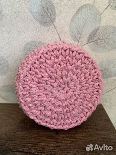 Вязаные хлопковые корзинки