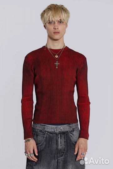 Jaded London Red Scrape Knit