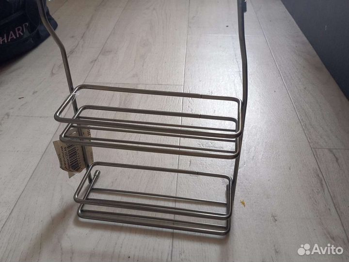 Полка на кухню, двухъярусная, бронза