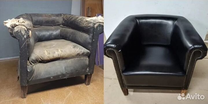 Ремонт и перетяжка мягкой мебели на дому