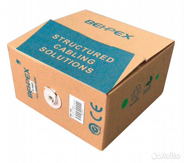 Кабель сетевой UTP cat6 4 пары Cu 305м, серый