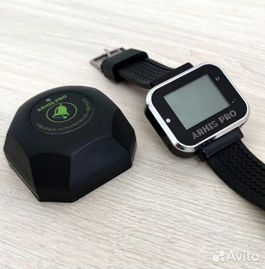 Кнопка вызова официанта модель Бургер с часами