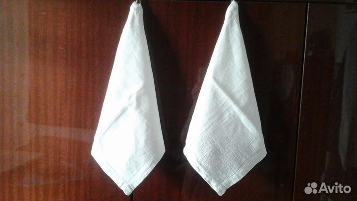 Салфетки-лён 35x35 Полотенце вафельн.ссср/Белые