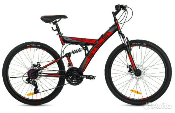 Велосипед 26д. Stels focus, черно-красный V010