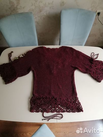 Кофта женская цвета бордо р.50