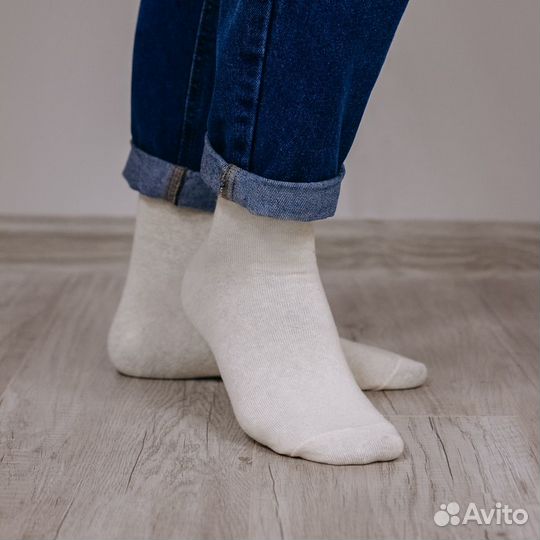 Конопляные носки белые и чёрные