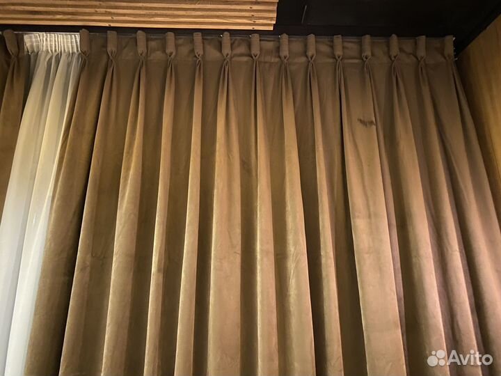 Шторы бархат ручная складка