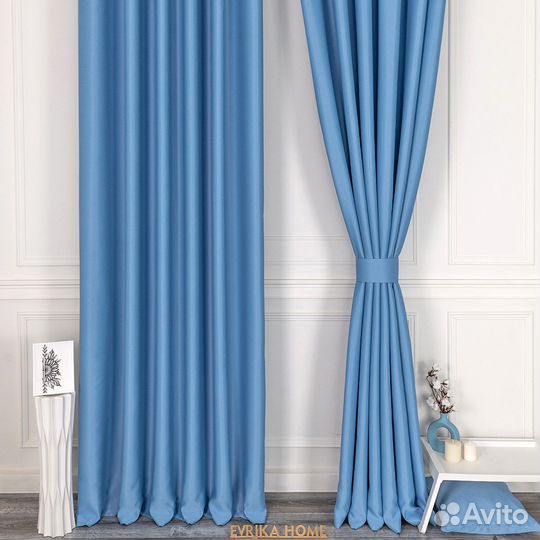 Комплект штор блэкаут Марсель Лазурный