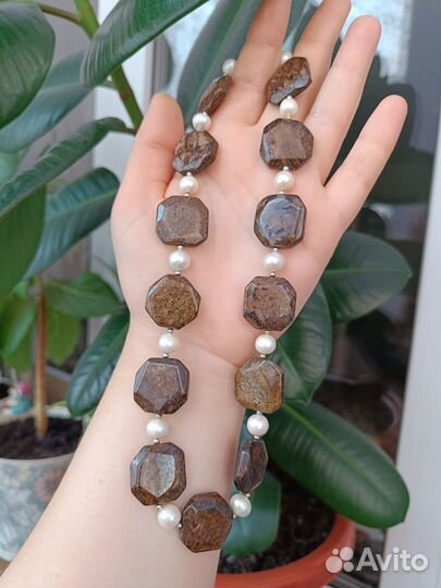 Бусы натуральные камни Винтаж