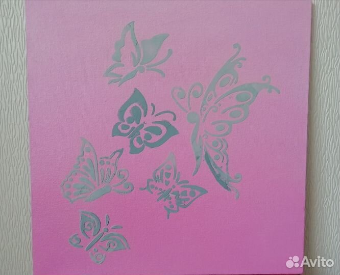 Картины 2 шт. для интерьера масло,текстурная паста