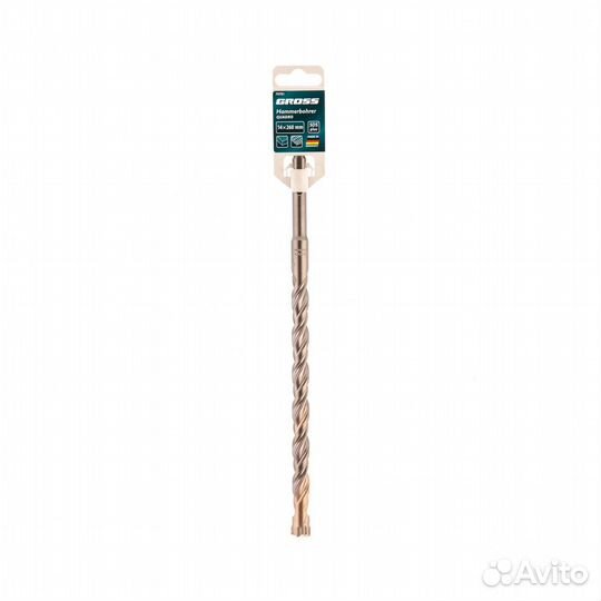 Бур по бетону quadro, 14 х 260 мм, SDS plus Gross