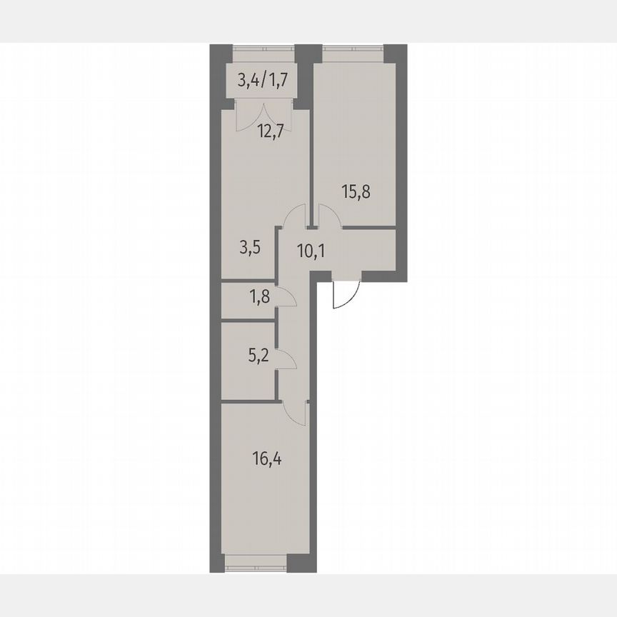 2-к. квартира, 67,2 м², 12/13 эт.