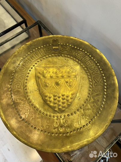 Антикварное панно/барельеф. Латунь. Германия