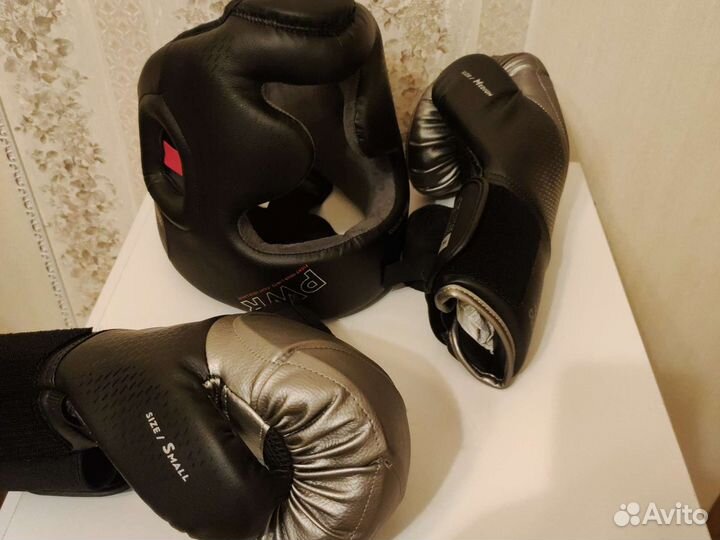 Защита голени для единоборств + шлем