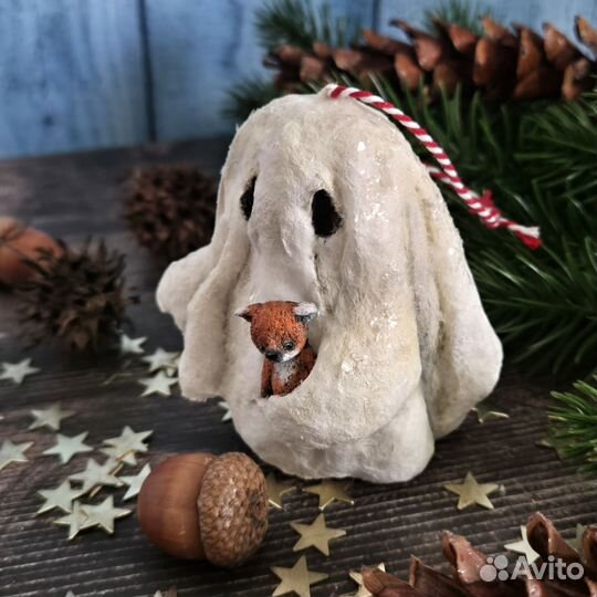 Ватная игрушка привидение