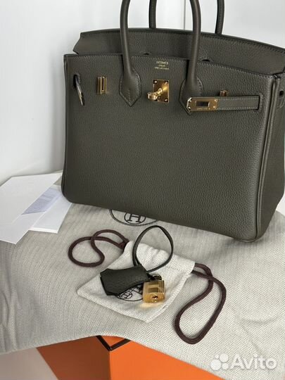 Сумка Hermes Birkin 25 Vert de Gris / Togo / Ghw