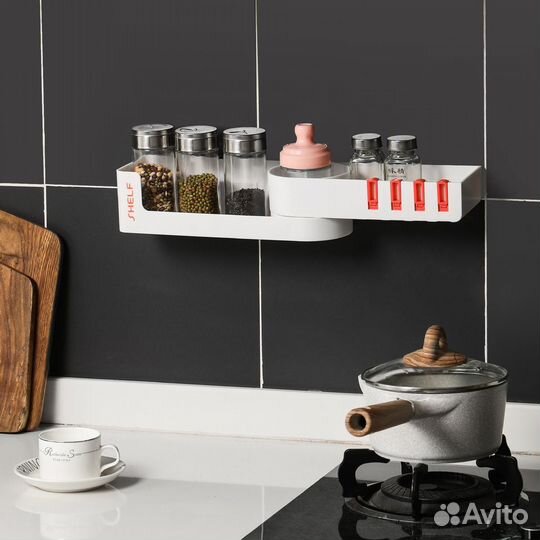 Полочка для ванной, для кухни, дачи без сверления