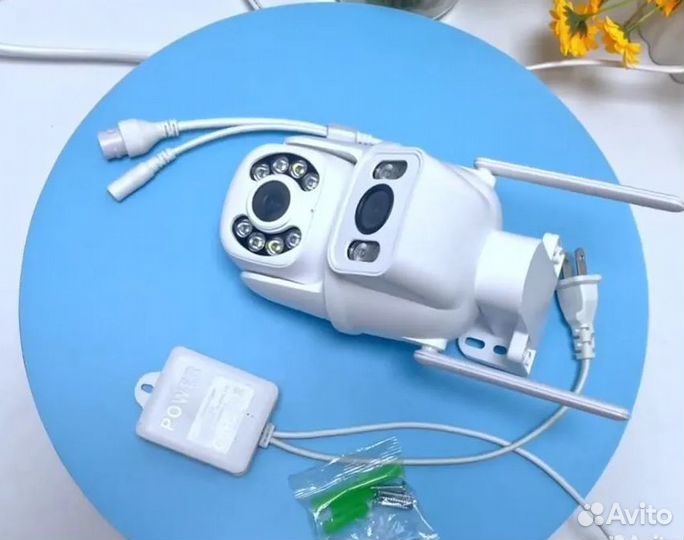 Камера Wi-Fi с двумя камерами 8 Мп автослежение