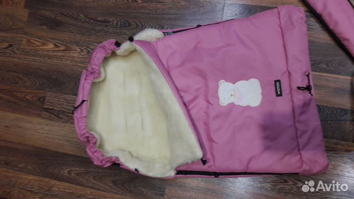 Зимний конверт в коляску на овчине до 3 лет