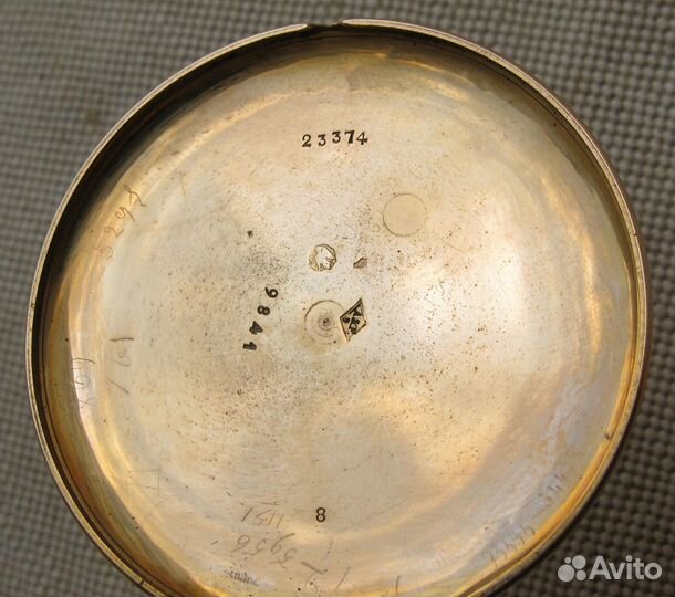 Часы карманные, репетир четвертной, золото 750 про