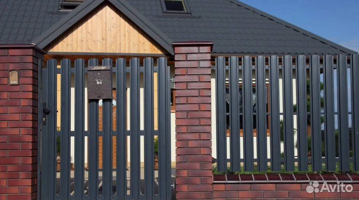 Забор из евроштакетника цена качественно