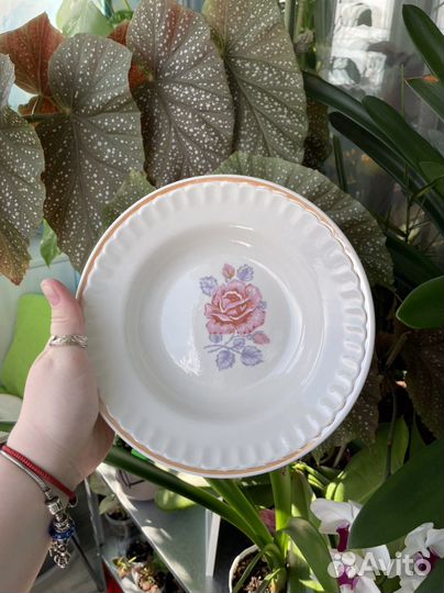 Тарелка суповая, сет 4 шт, СССР, Прокопьевский фз