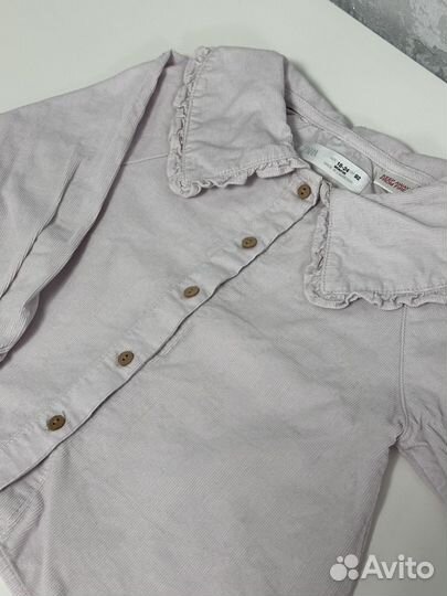 Вельветовая рубашка zara для девочки 92