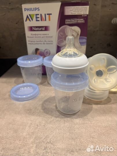 Молокоотсос ручной Avent и подогреватель