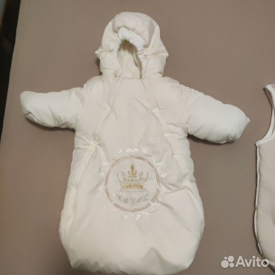 Зимний конверт в коляску на овчине