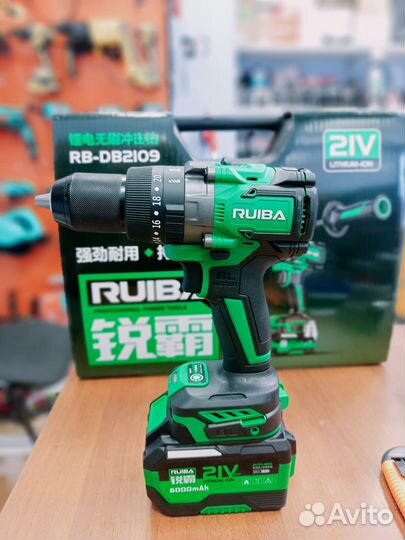 Бесщеточная ударная дрель-шуруповерт Ruiba 2 акк