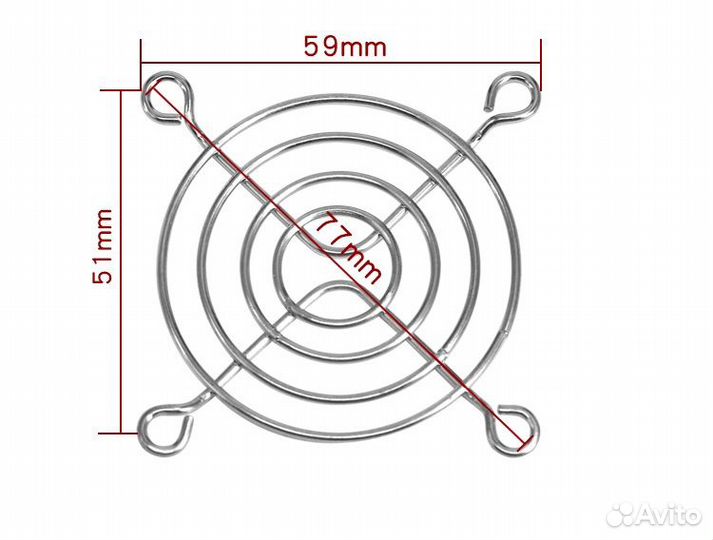 Решетчатая защита для вентилятора 60x60 мм
