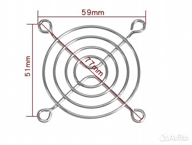 Решетчатая защита для вентилятора 60x60 мм