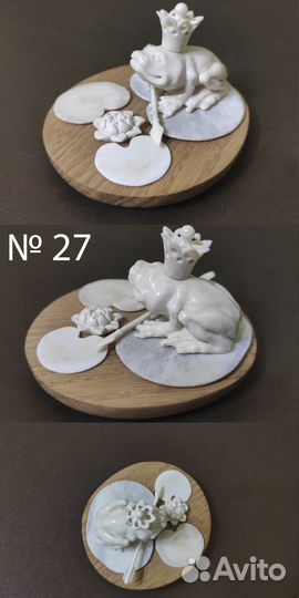 Скульптура из кости Шаман, лягушка царевна