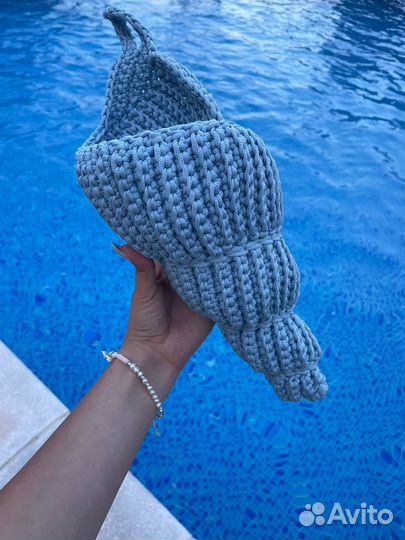 Сумка вязанная ракушка (для хранения )