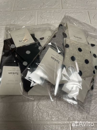 Носки женские в горошек Turkan набор 5 пар